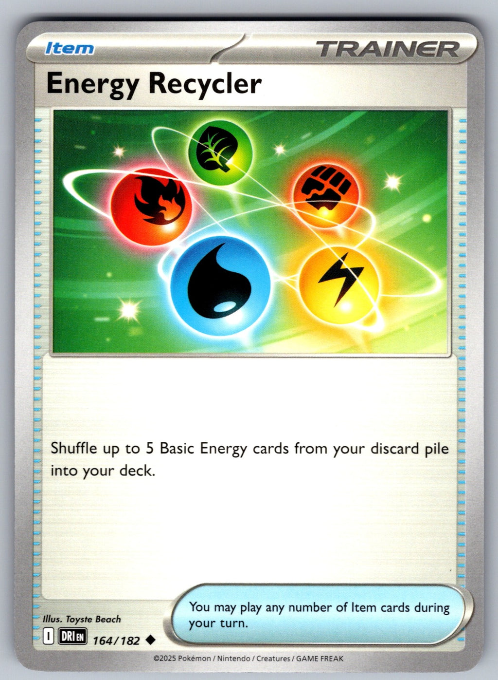 Energy Recycler Uncommon SV10: Destined Rivals 164/182 NM 2025
