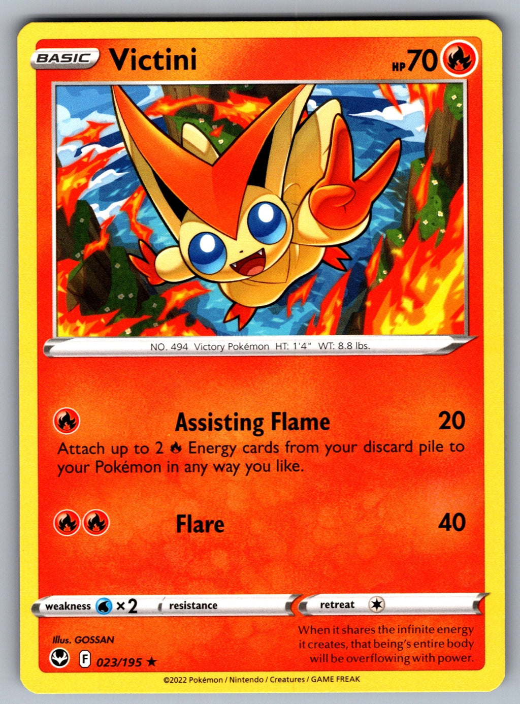 Victini Rare SWSH12: Silver Tempest 023/195 NM 2022