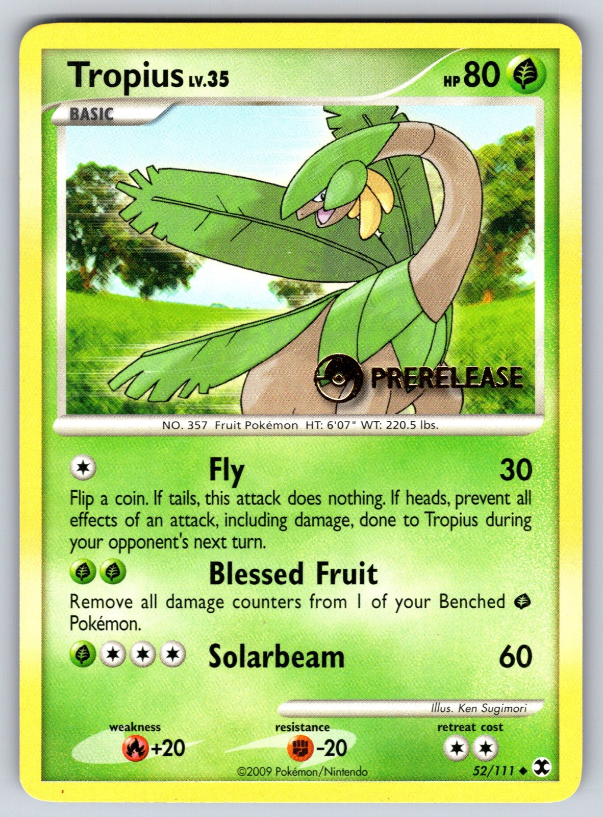 Tropius Uncommon Rising Rivals 52/111 LP 2009