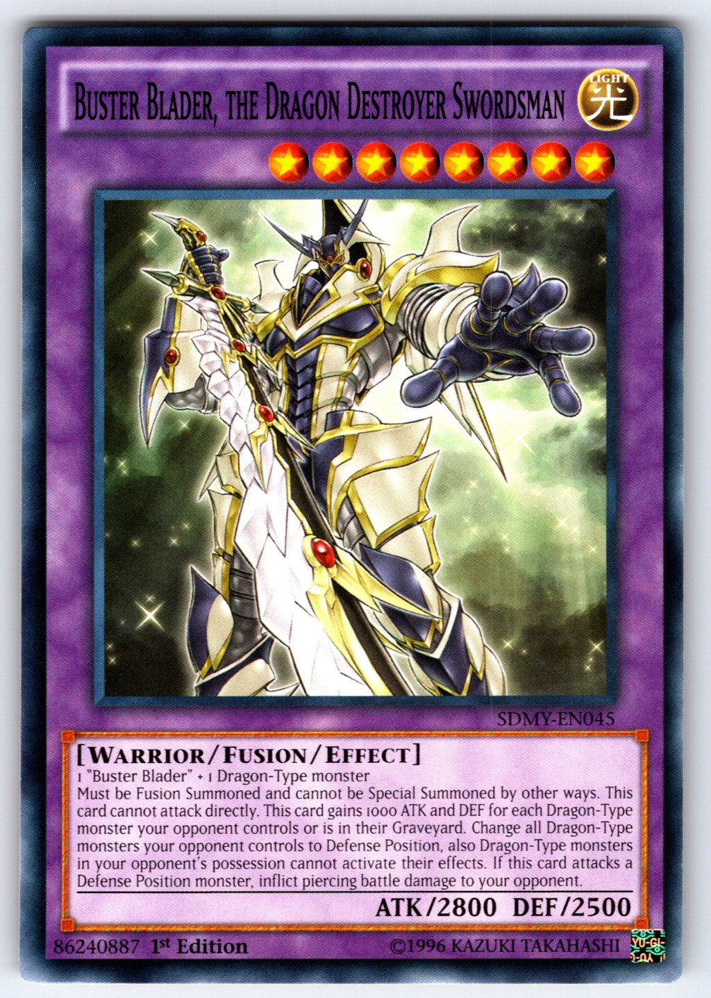 Buster Blader, the Dragon Destroyer Swordsman 1st Edition Common Structure Deck: