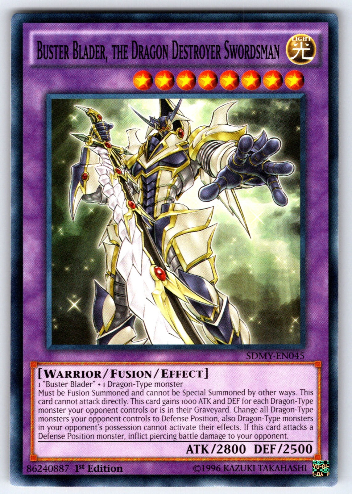 Buster Blader, the Dragon Destroyer Swordsman 1st Edition Common Structure Deck: