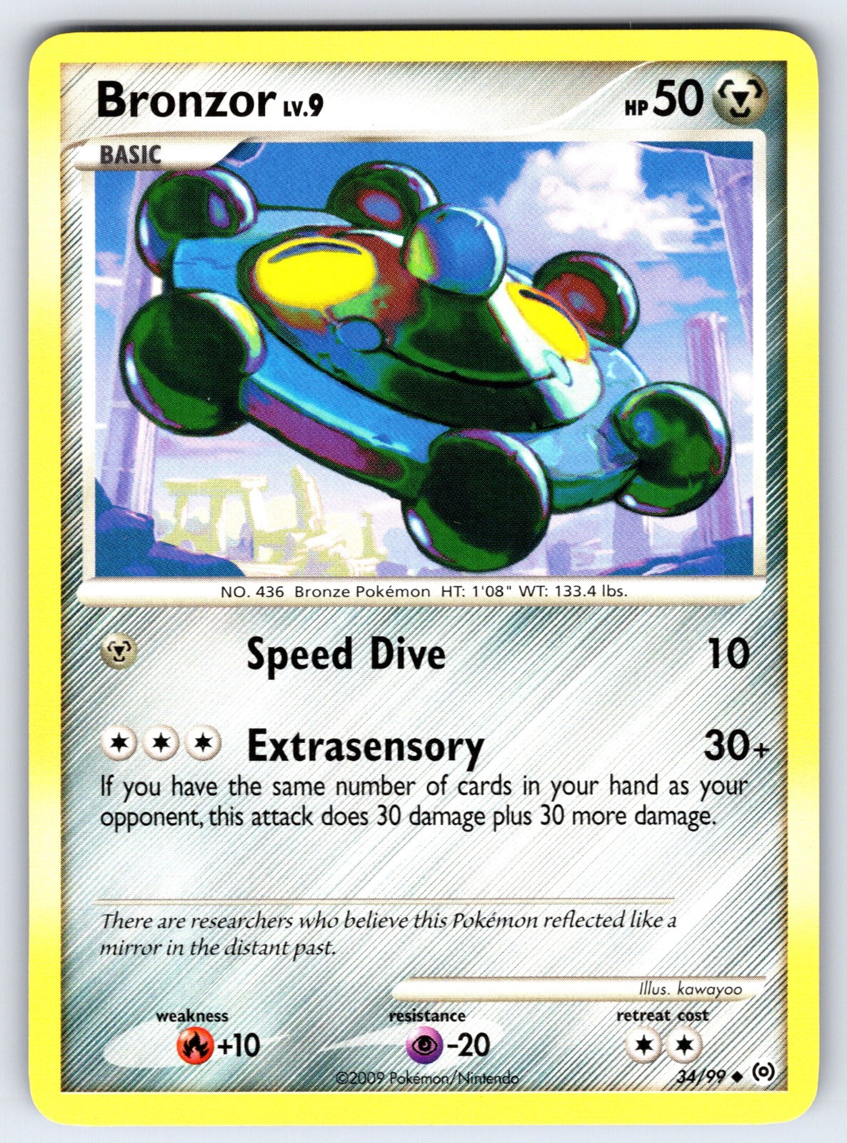 Bronzor (34) Uncommon Arceus 34/99 LP 2009