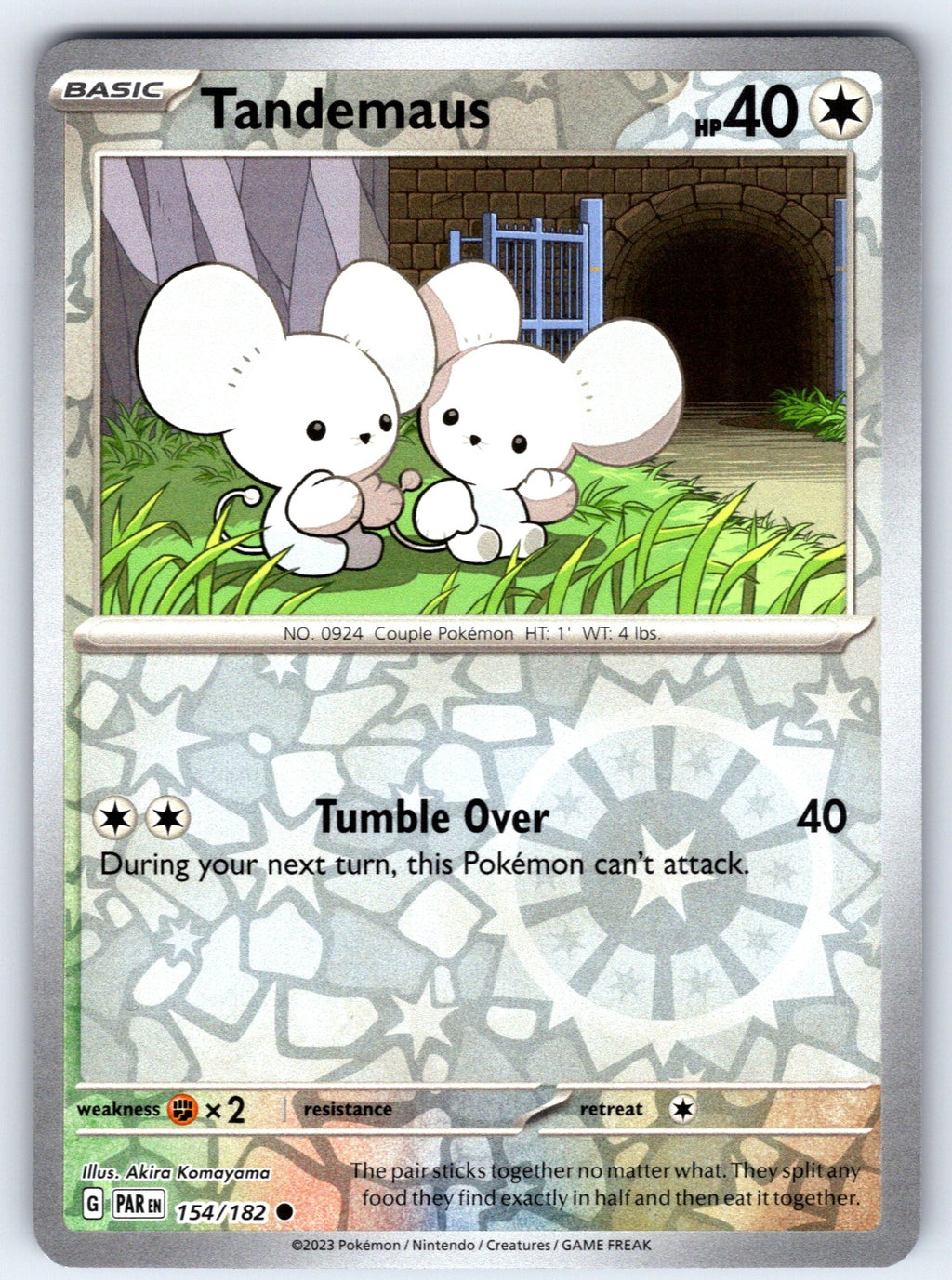 Tandemaus Reverse Holo Common SV04: Paradox Rift 154/182 NM 2023