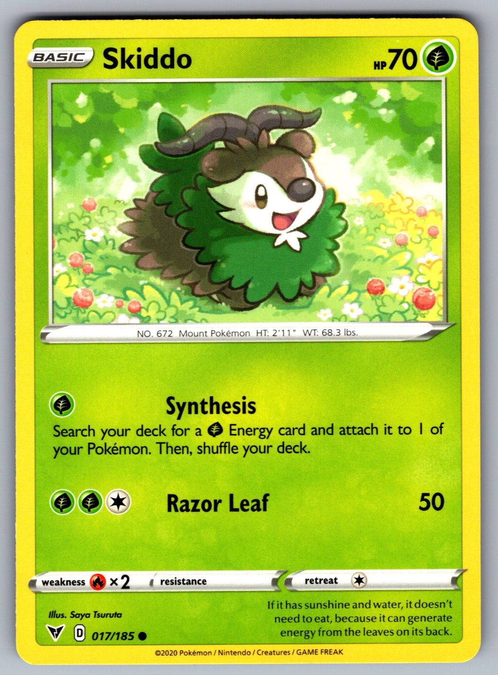 Skiddo Common SWSH04: Vivid Voltage 017/185 NM 2020