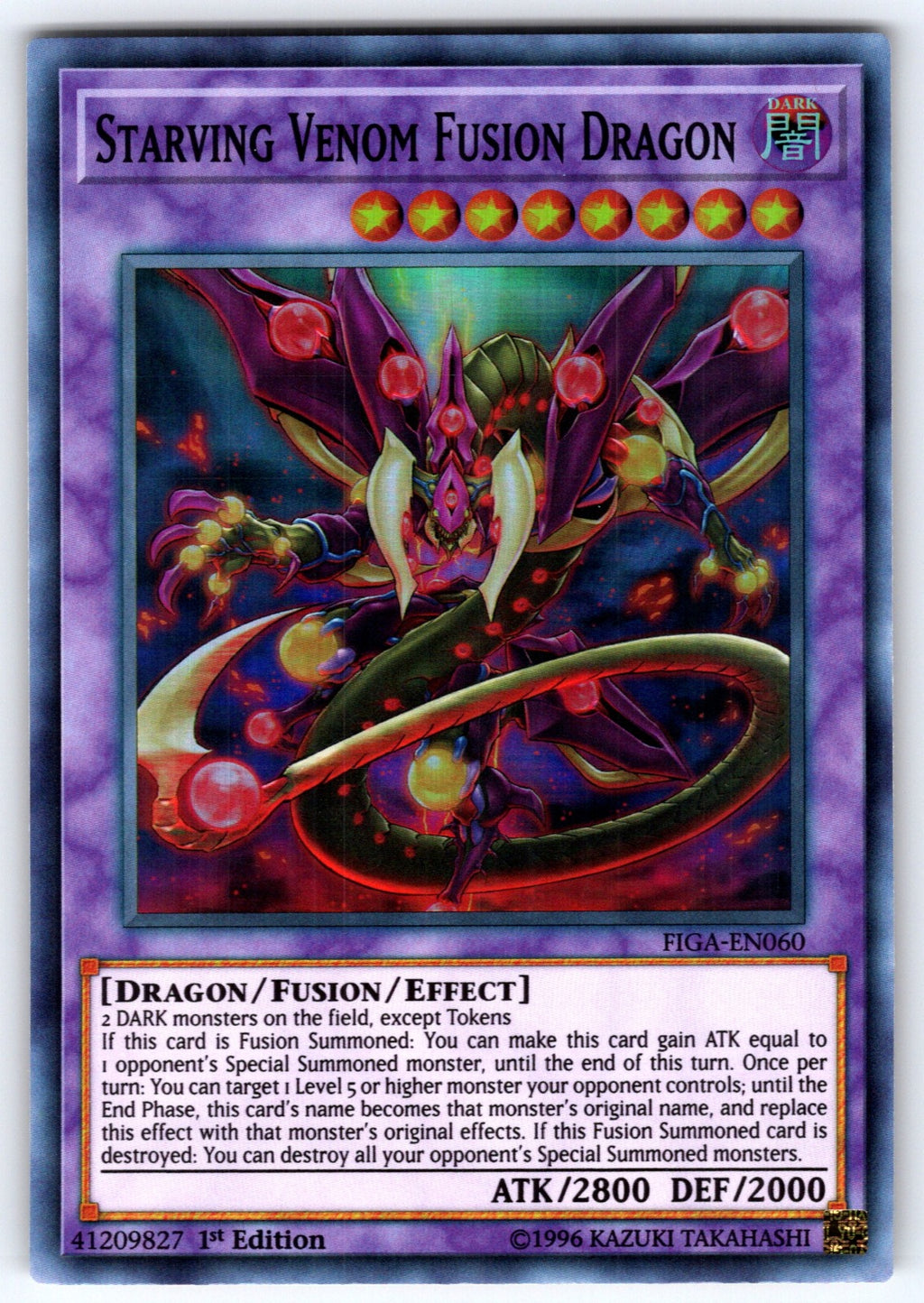 Starving Venom Fusion Dragon 1st Edition Super Rare Fists of the Gadgets FIGA-EN