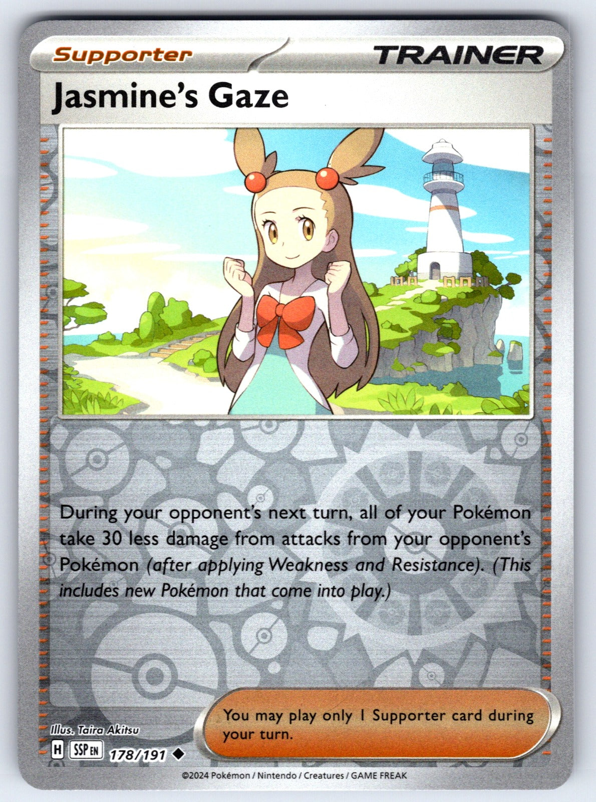 Jasmine's Gaze Reverse Holo Uncommon SV08: Surging Sparks 178/191 NM 2024