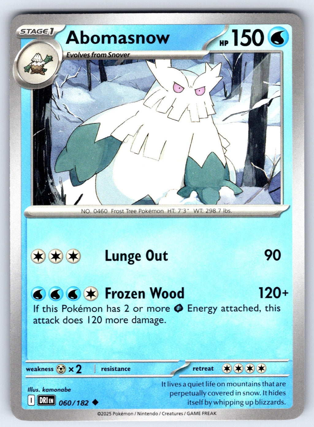 Abomasnow Uncommon SV10: Destined Rivals 060/182 NM 2025