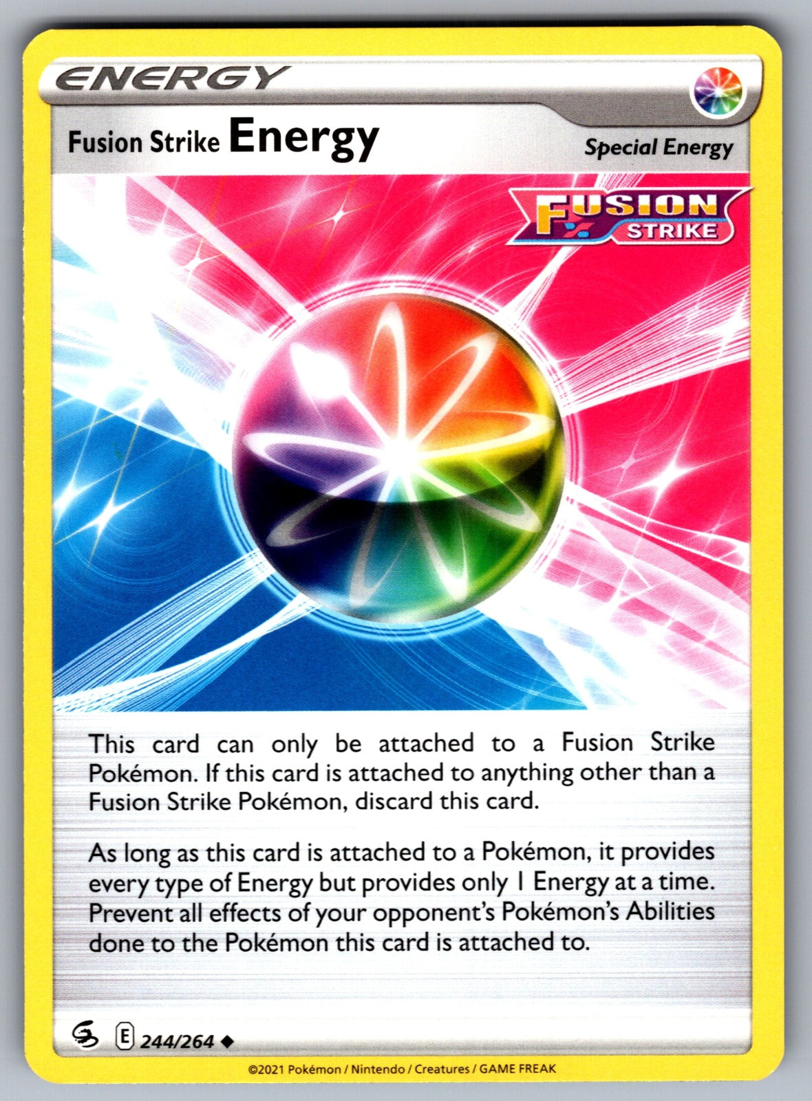Fusion Strike Energy Uncommon SWSH08: Fusion Strike 244/264 NM 2021