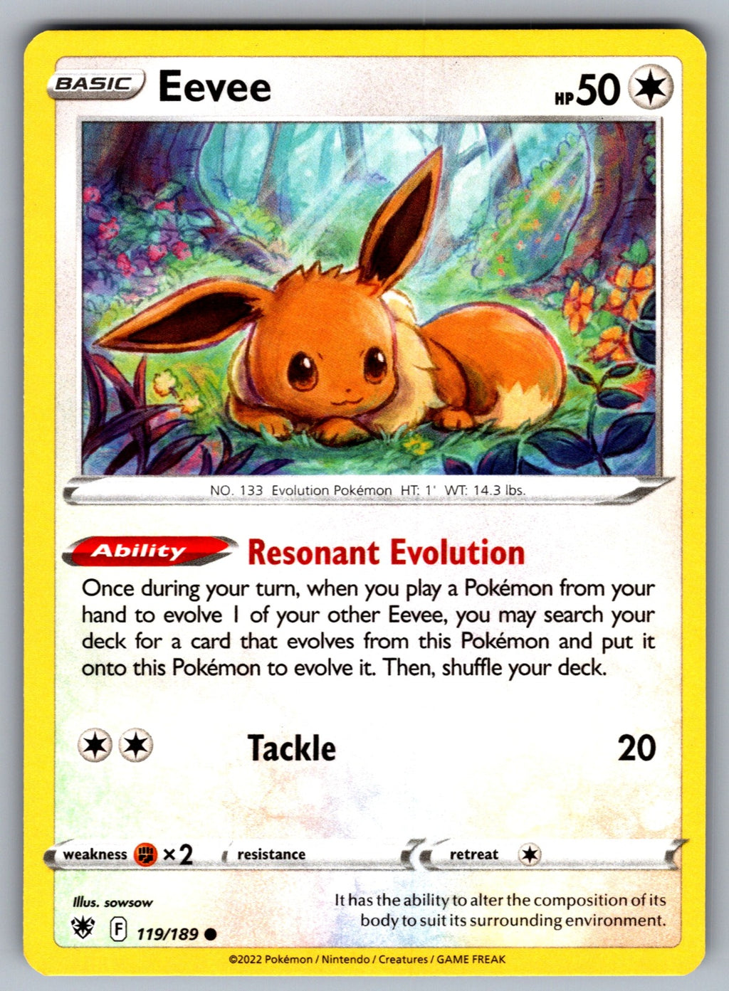 Eevee Common SWSH10: Astral Radiance 119/189 NM 2022
