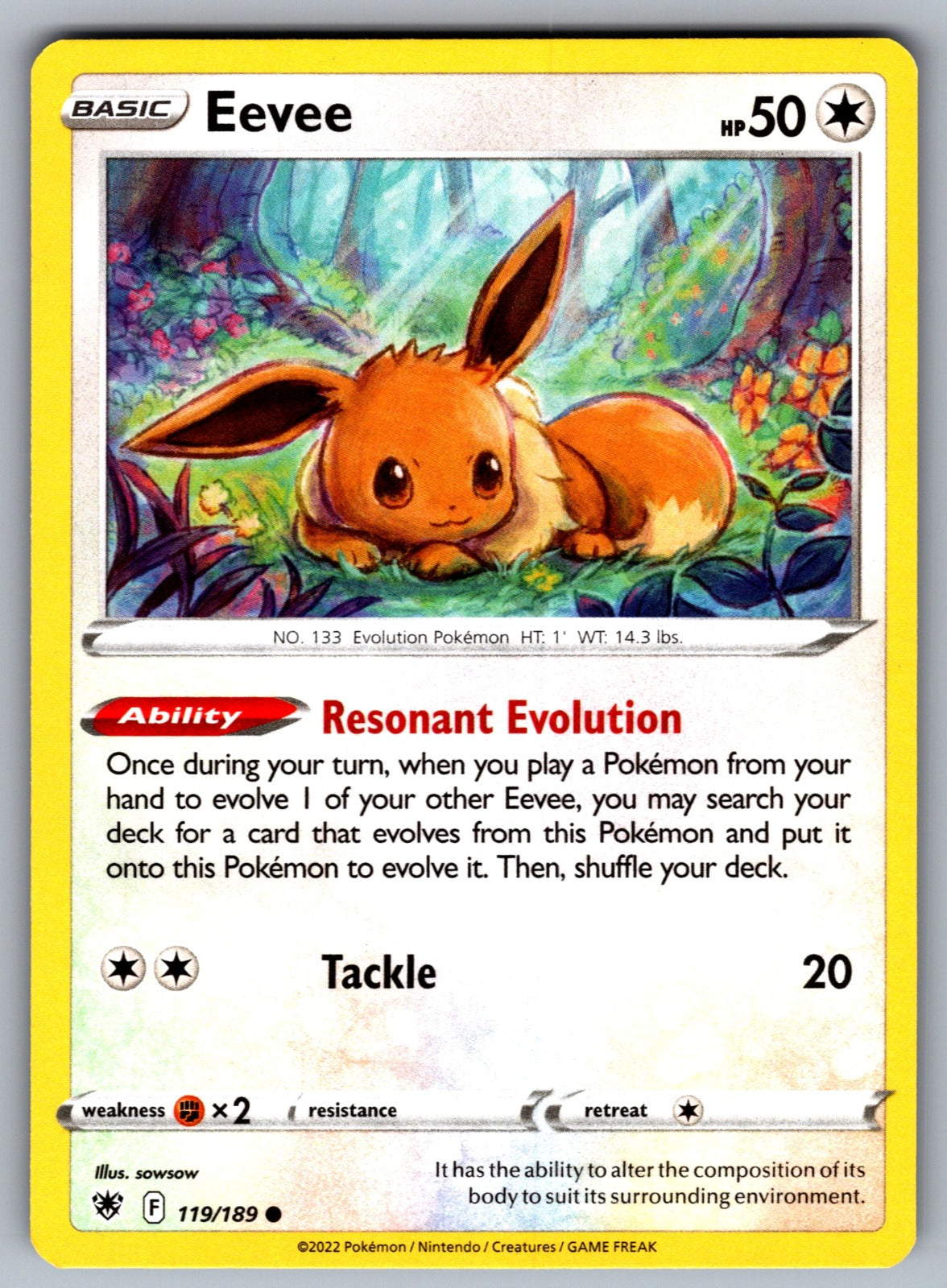 Eevee Common SWSH10: Astral Radiance 119/189 NM 2022