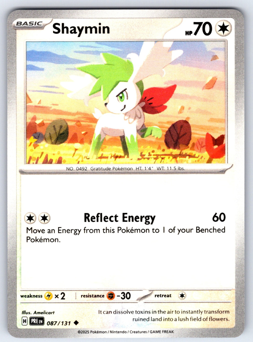 Shaymin Uncommon SV: Prismatic Evolutions 087/131 NM 2025