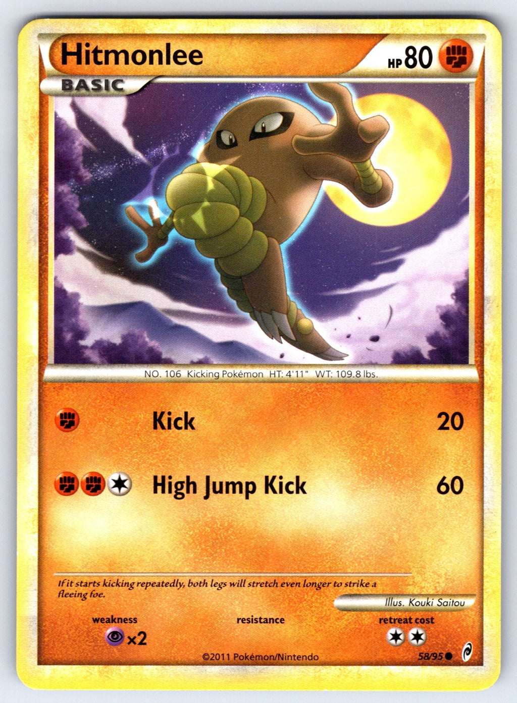 Hitmonlee Common Call of Legends 58/95 LP 2011