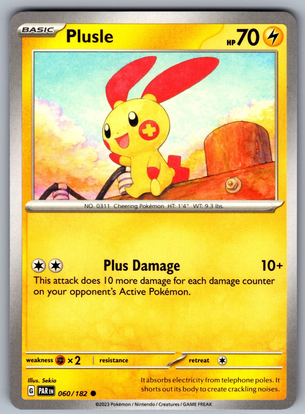 Plusle Common SV04: Paradox Rift 060/182 NM 2023