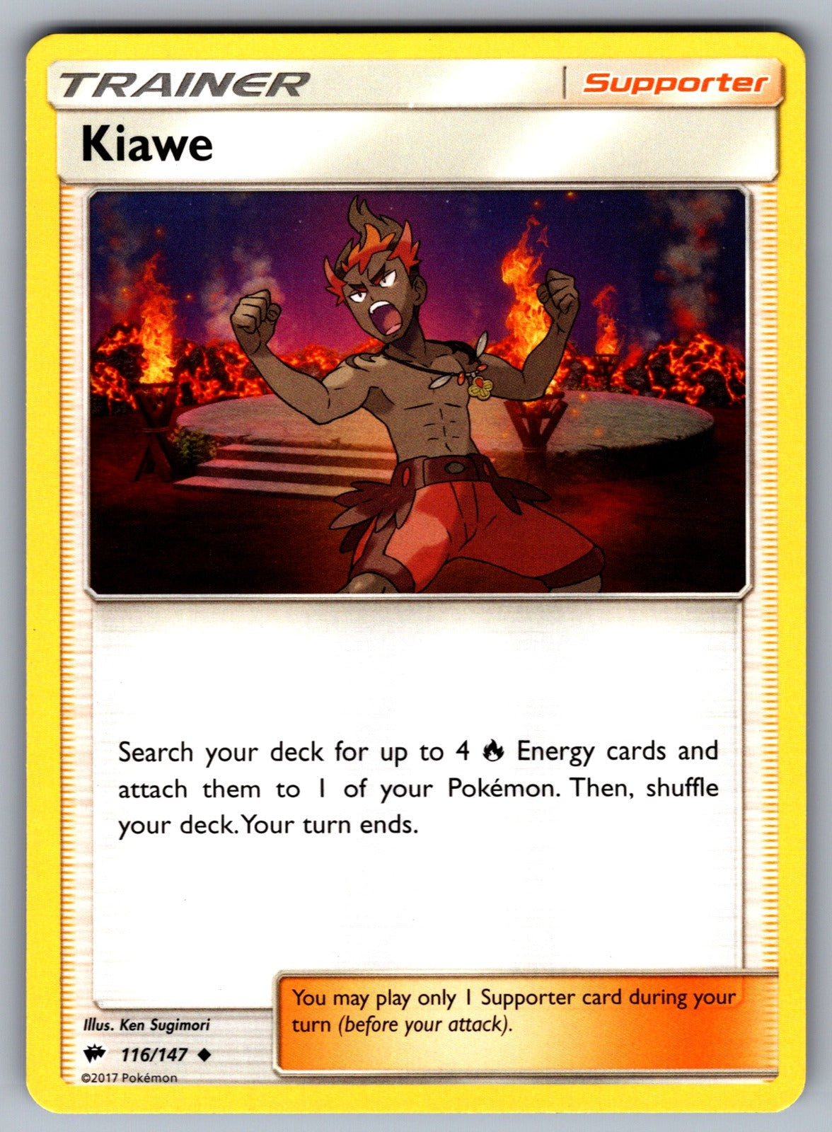 Kiawe Uncommon SM - Burning Shadows 116/147 NM 2017