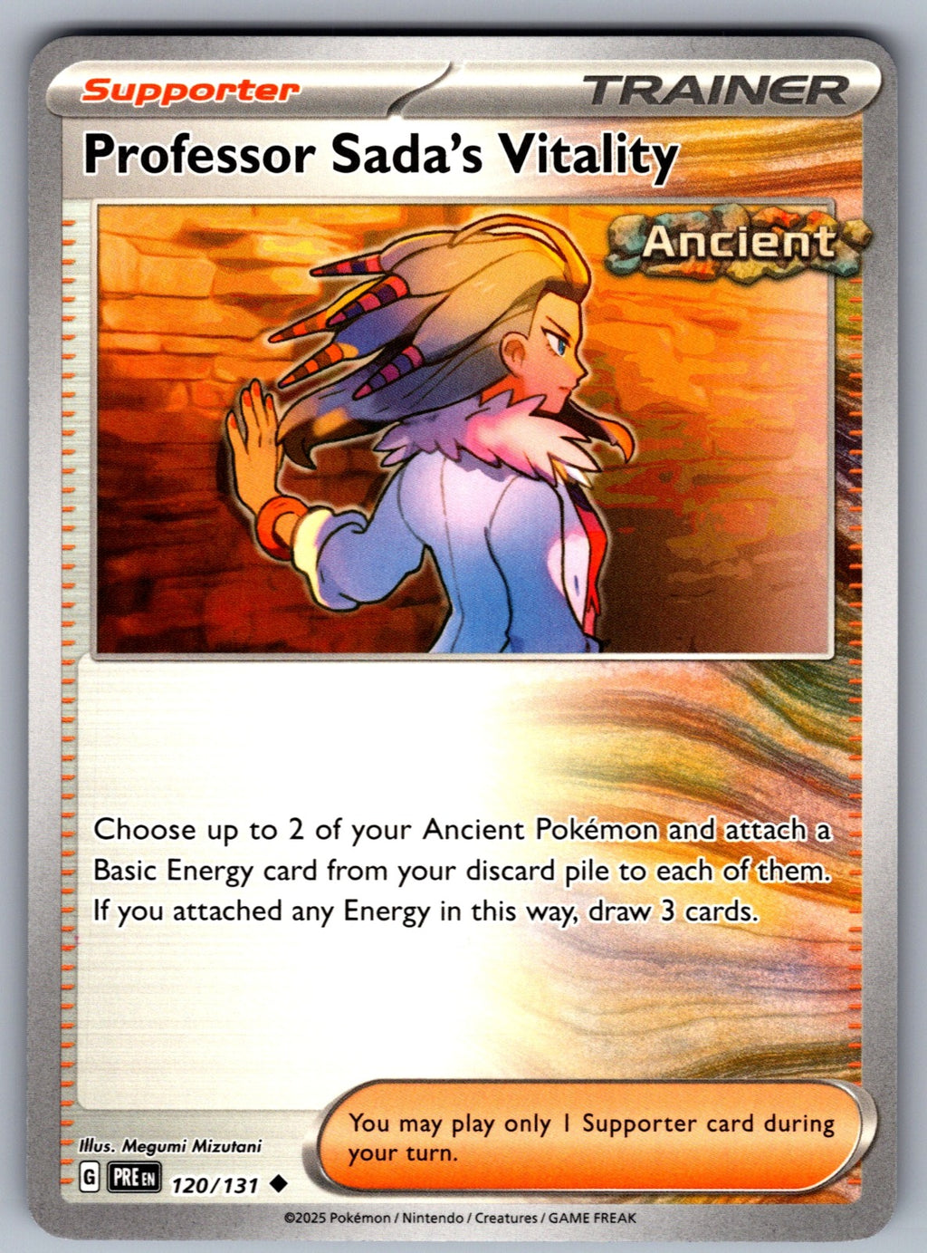 Professor Sada's Vitality Uncommon SV: Prismatic Evolutions 120/131 NM 2025