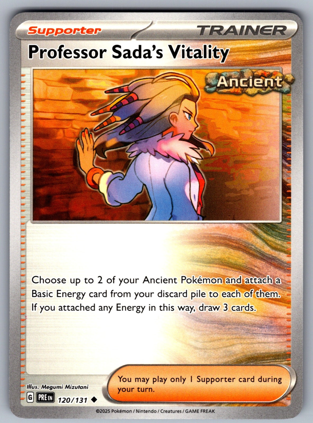Professor Sada's Vitality Uncommon SV: Prismatic Evolutions 120/131 NM 2025