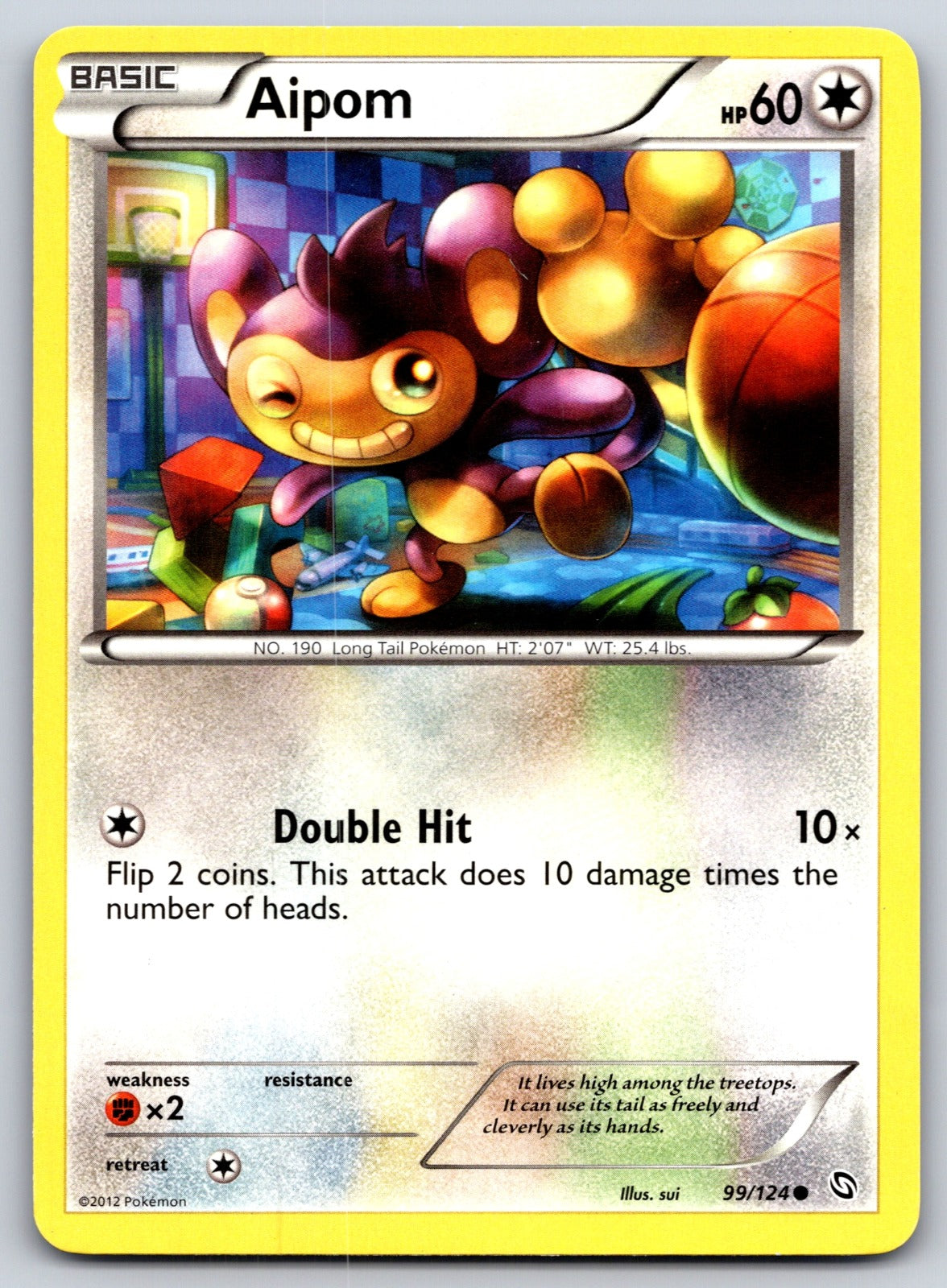 Aipom Common Dragons Exalted 99/124 LP 2012