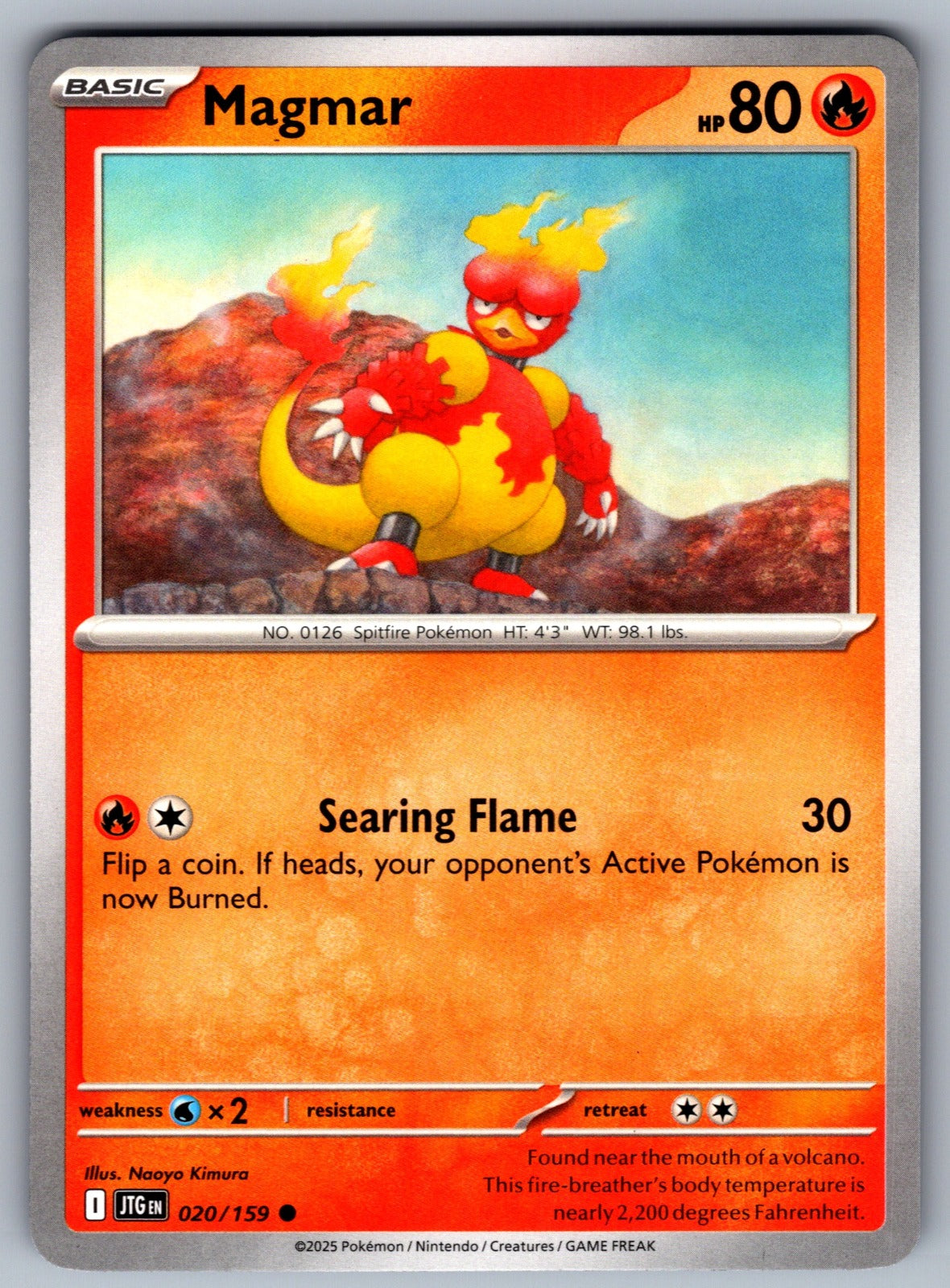 Magmar Common SV09: Journey Together 020/159 NM 2025