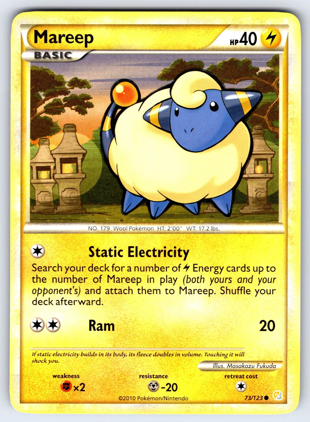Mareep Common HeartGold SoulSilver 73/123 LP 2010