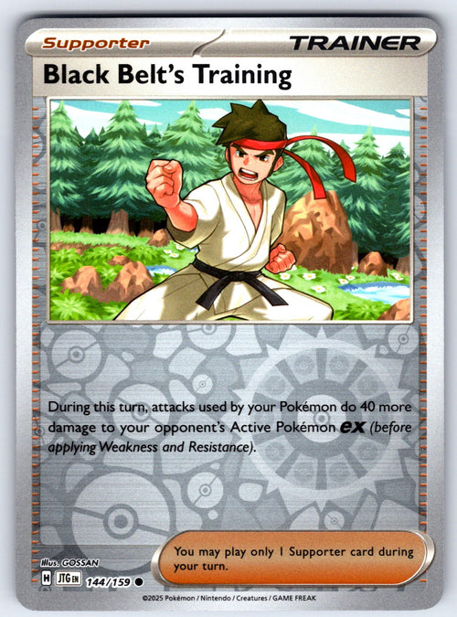 Black Belt's Training Reverse Holo Common SV09: Journey Together 144/159 NM 2025