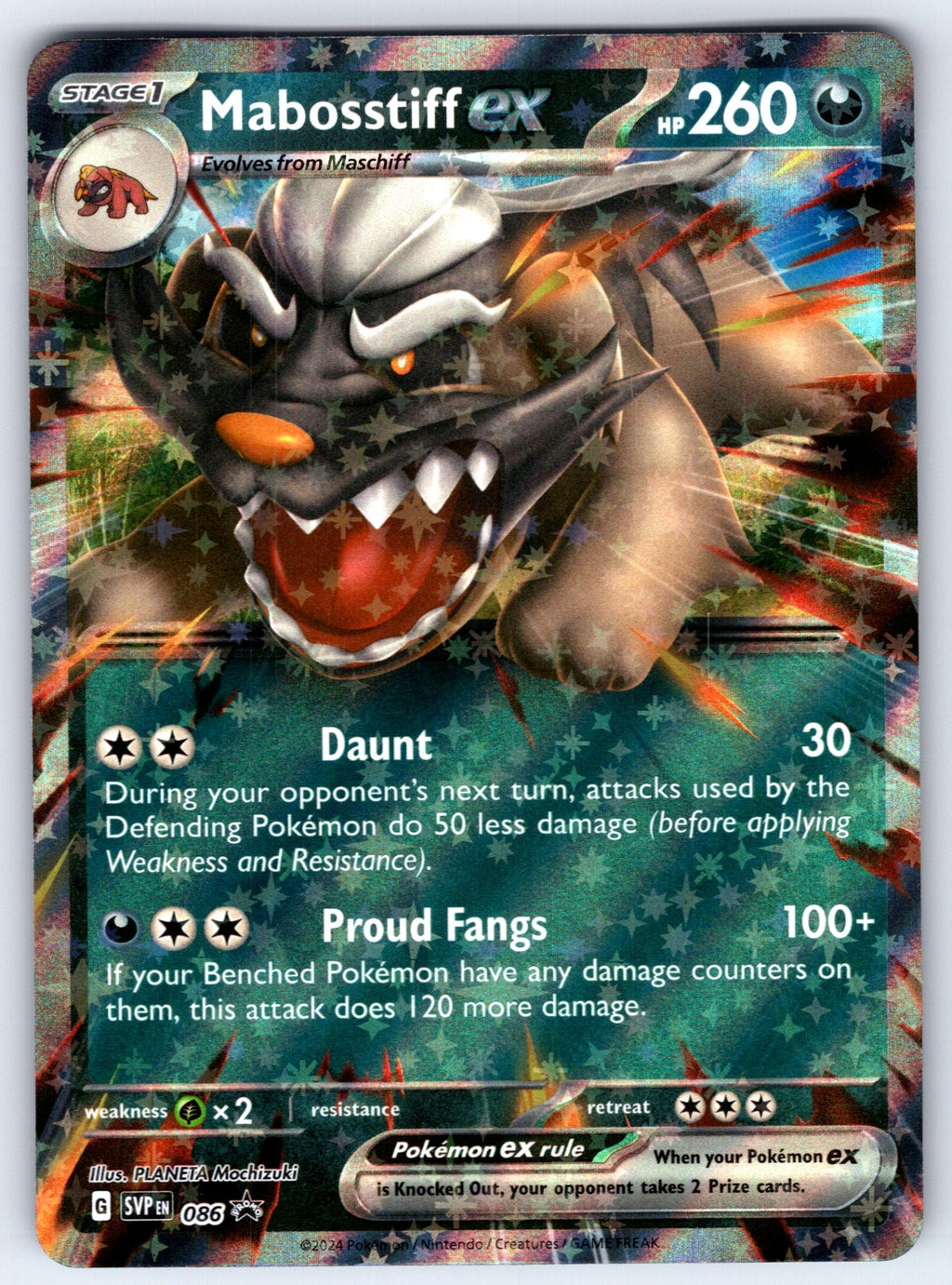 Mabosstiff ex Holo Promo SV: Scarlet & Violet Promo Cards 086 NM 2023