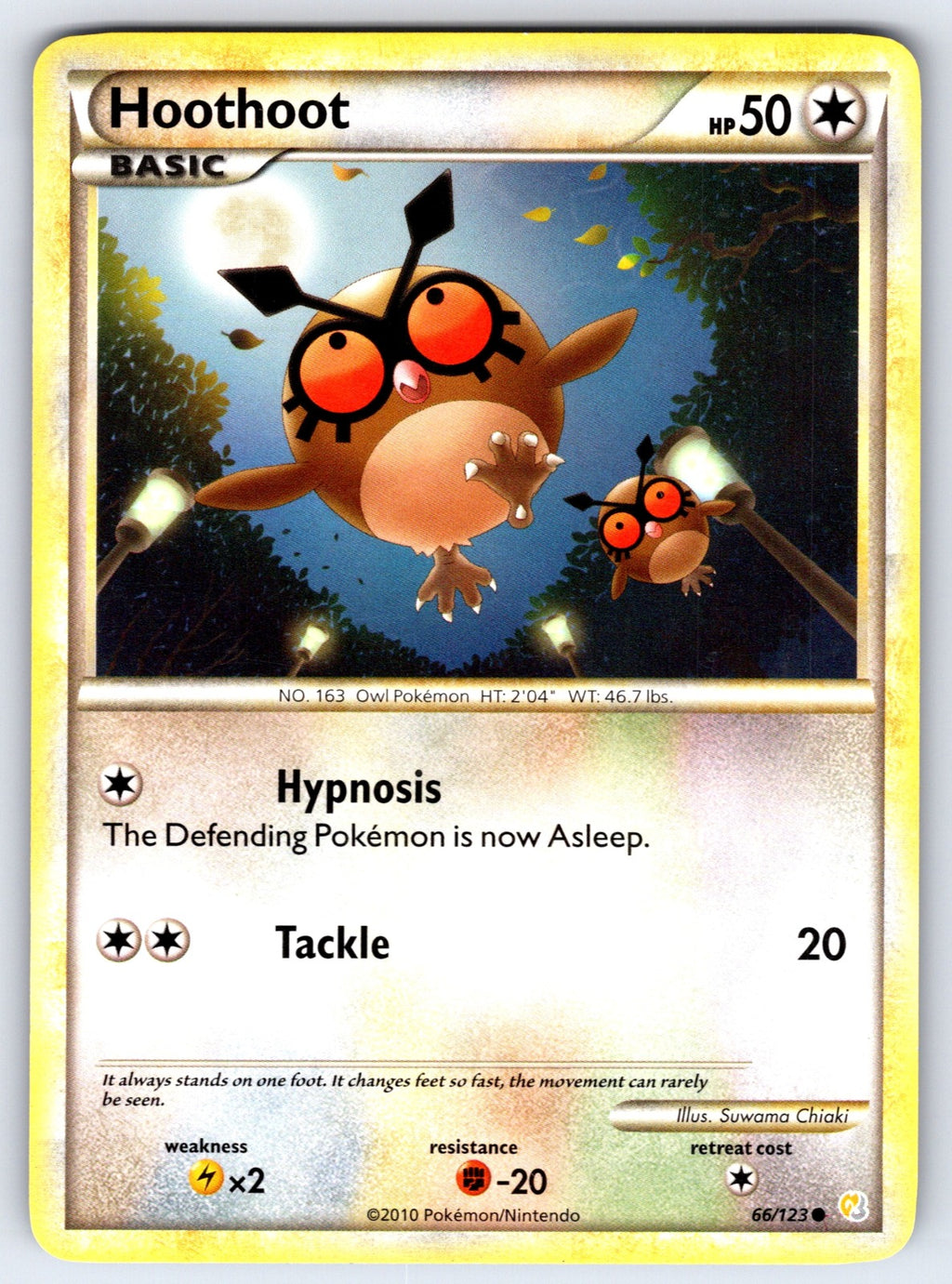 Hoothoot Common HeartGold SoulSilver 66/123 LP 2010
