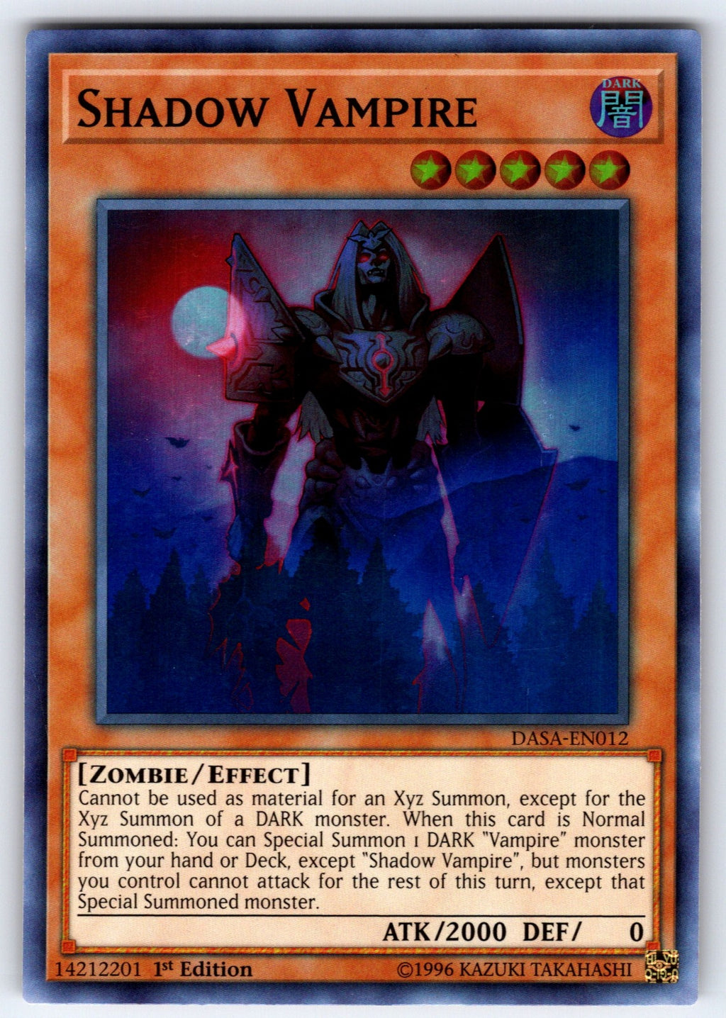 Shadow Vampire Unlimited Super Rare Dark Saviors DASA-EN012 NM 2018