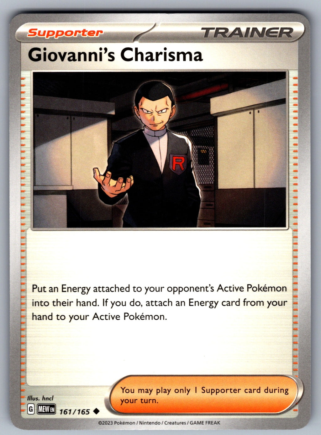 Giovanni's Charisma Uncommon SV: Scarlet & Violet 151 161/165 NM 2023