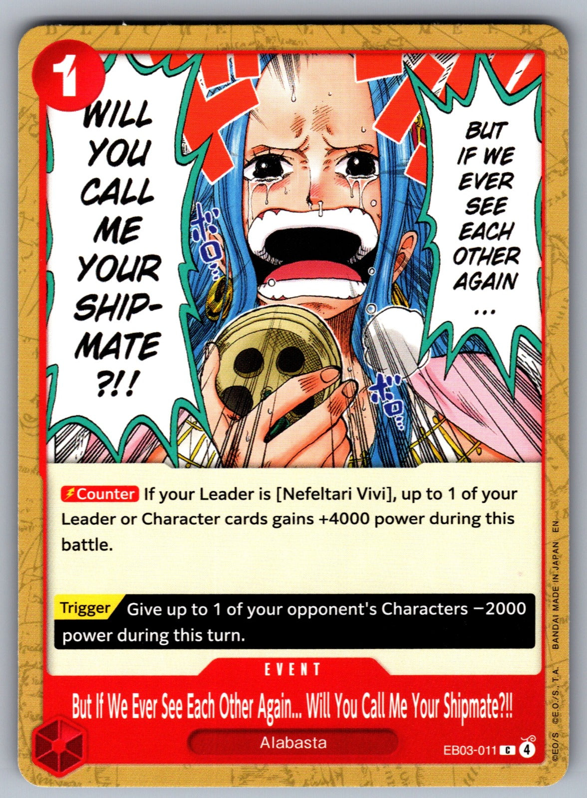 But If We Ever See Each Other Again... Will You Call Me Your Shipmate?!! C Extra Booster: One Piece Heroines Edition EB03-011 NM 2026