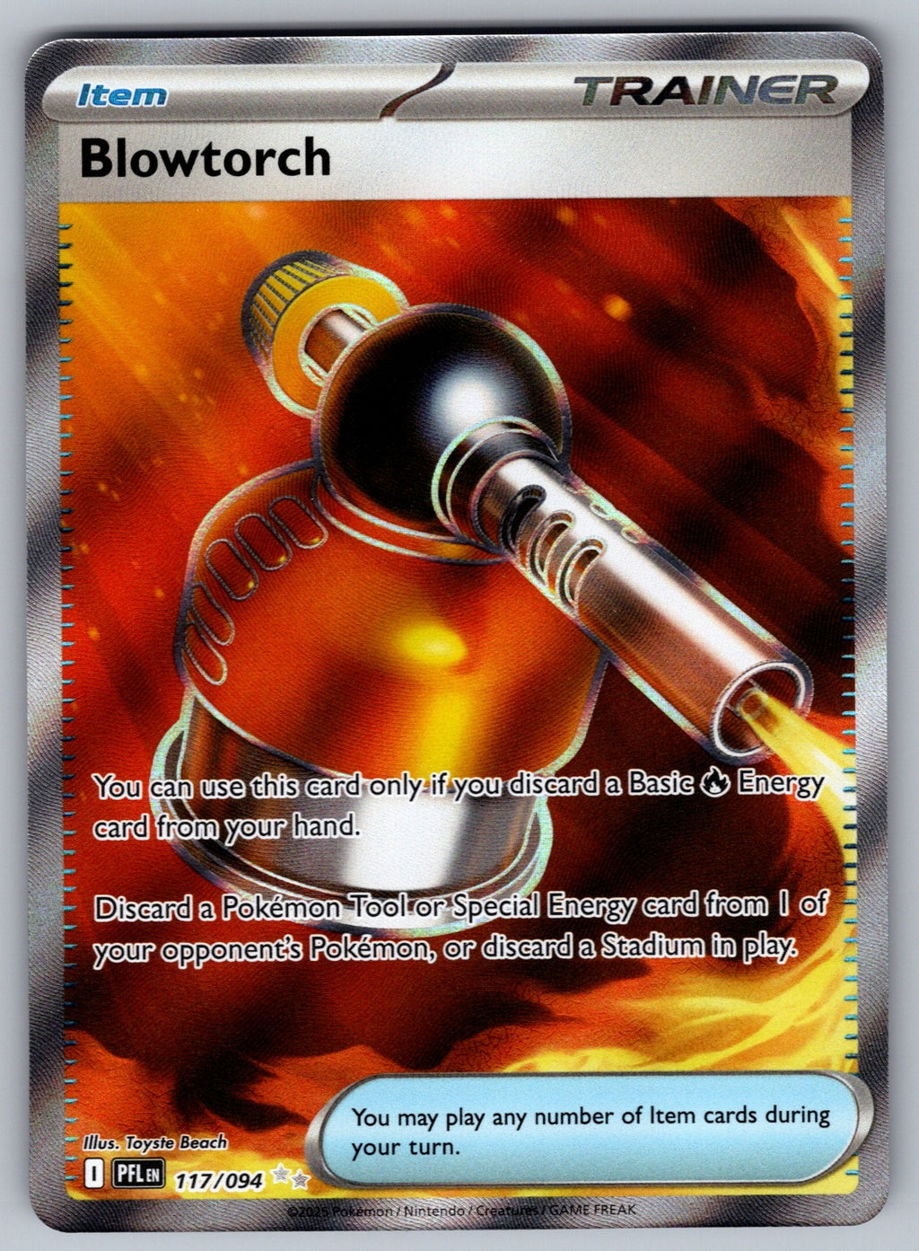 Blowtorch Holo Ultra Rare ME02: Phantasmal Flames 117/094 NM 2025