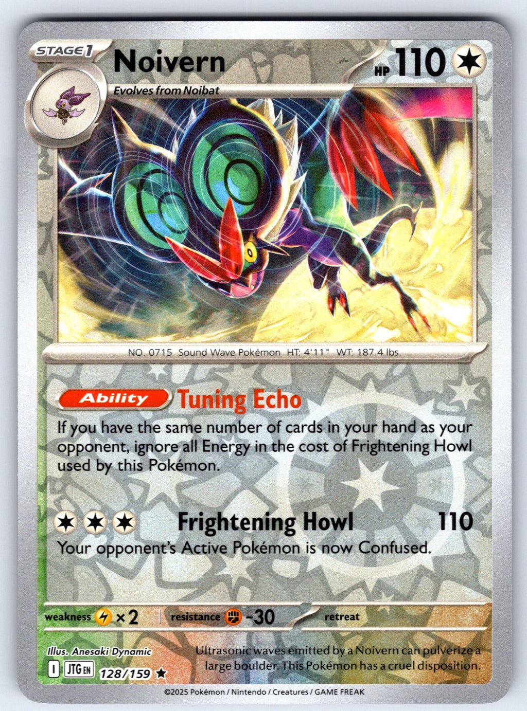 Noivern Reverse Holo Rare SV09: Journey Together 128/159 NM 2025