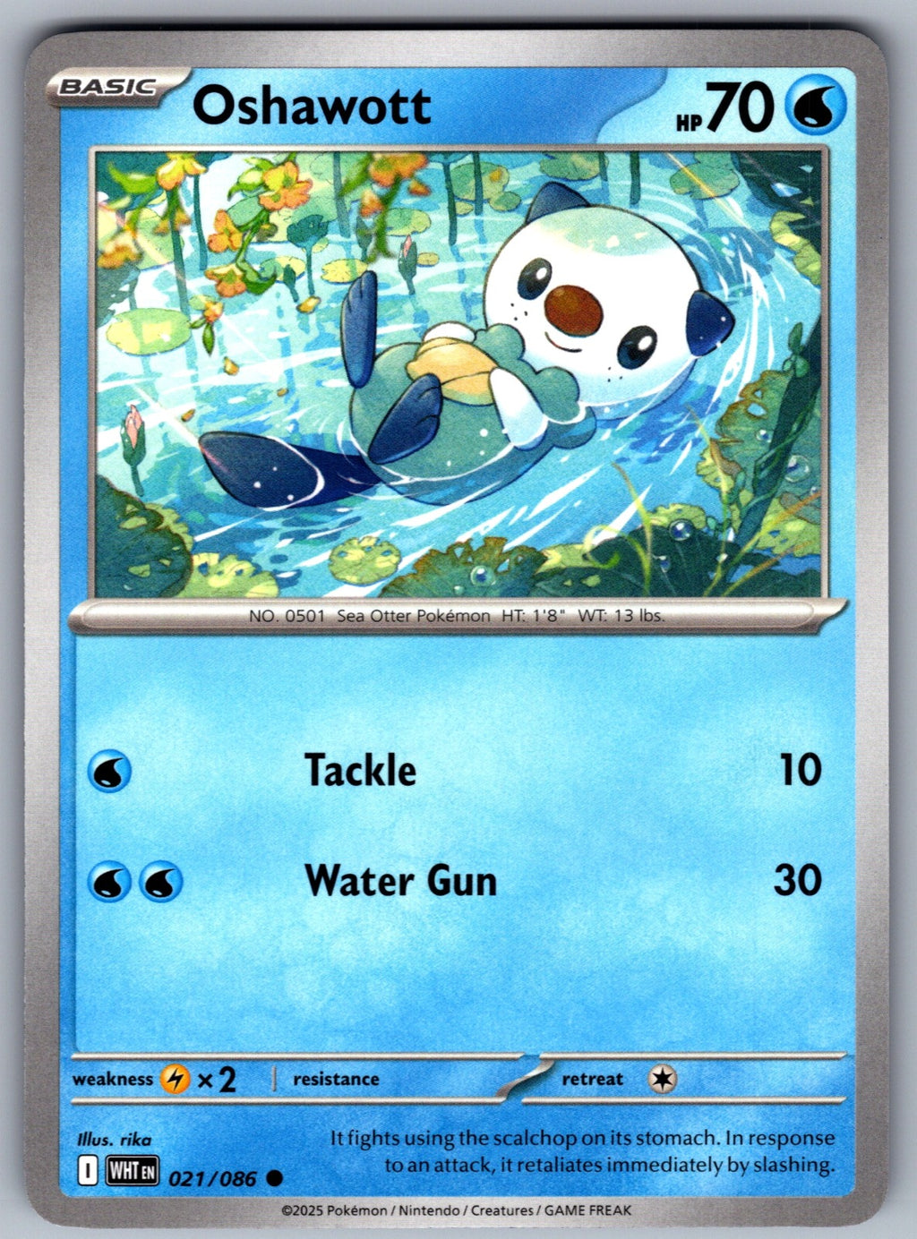 Oshawott Common SV: White Flare 021/086 NM 2025