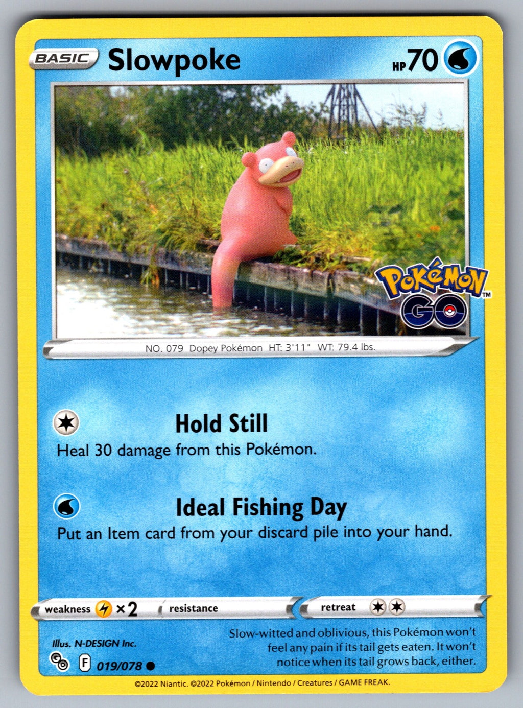 Slowpoke Common Pokemon GO 019/078 NM 2022
