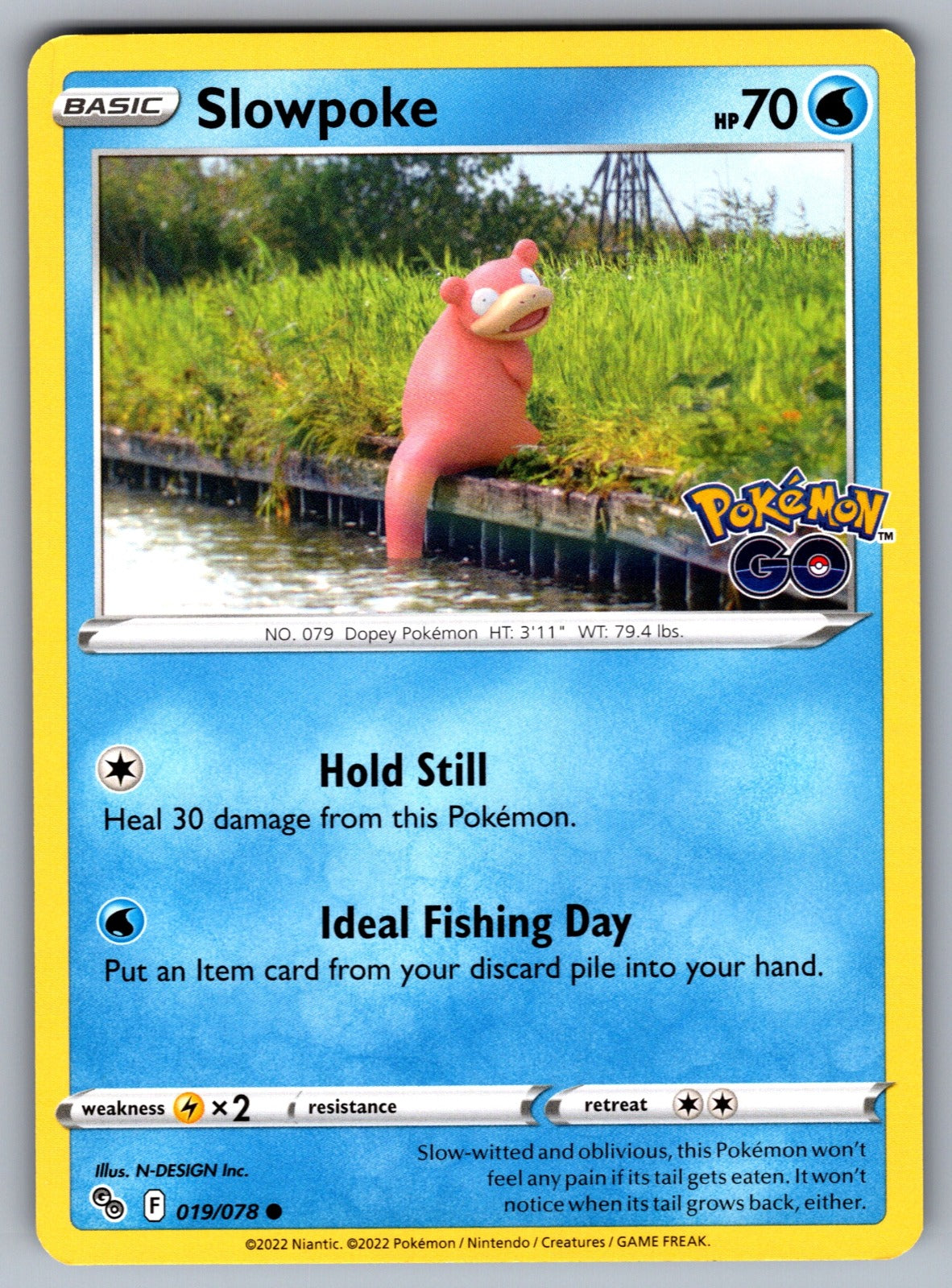Slowpoke Common Pokemon GO 019/078 NM 2022