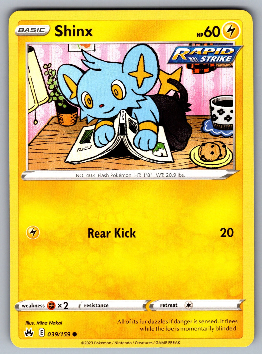 Shinx (39) Common SWSH: Crown Zenith 039/159 NM 2023
