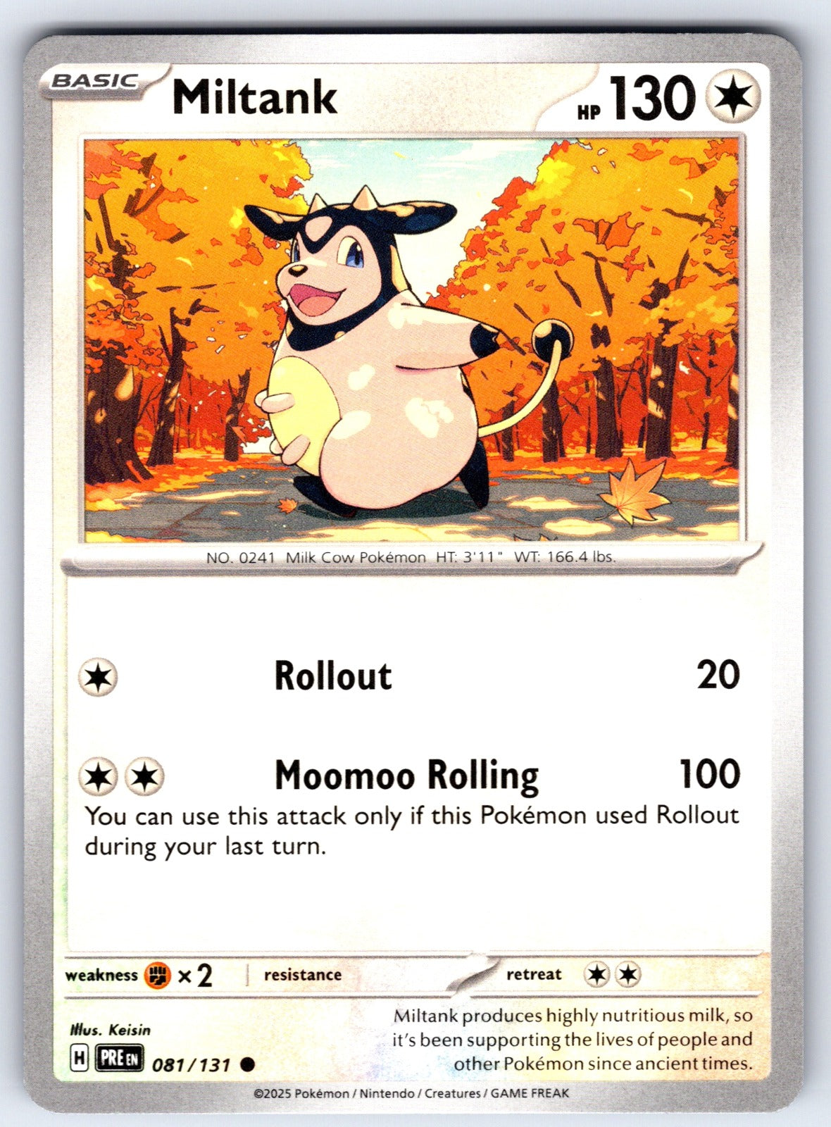 Miltank Common SV: Prismatic Evolutions 081/131 NM 2025