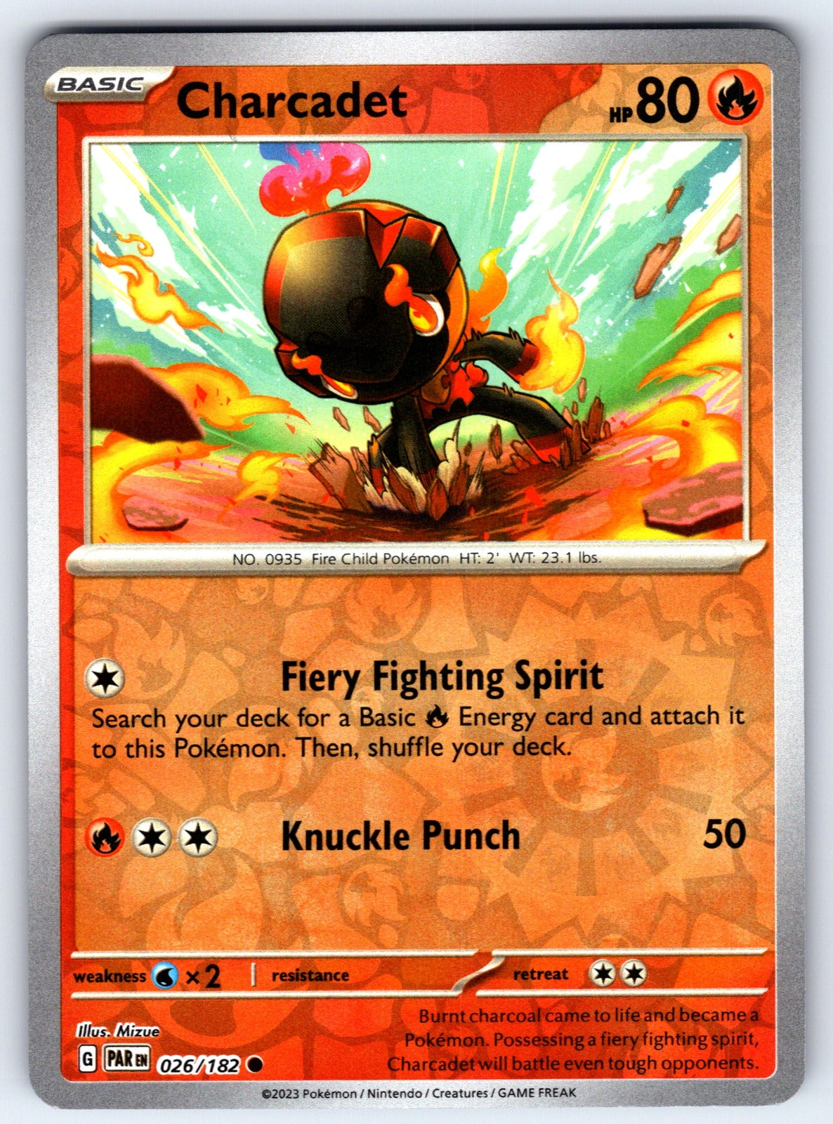 Charcadet Reverse Holo Common SV04: Paradox Rift 026/182 NM 2023