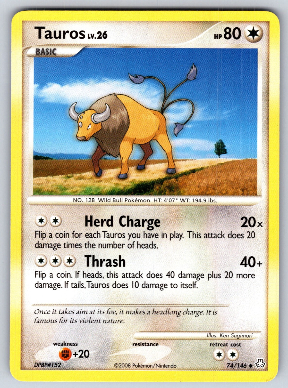 Tauros Uncommon Legends Awakened 74/146 LP 2008