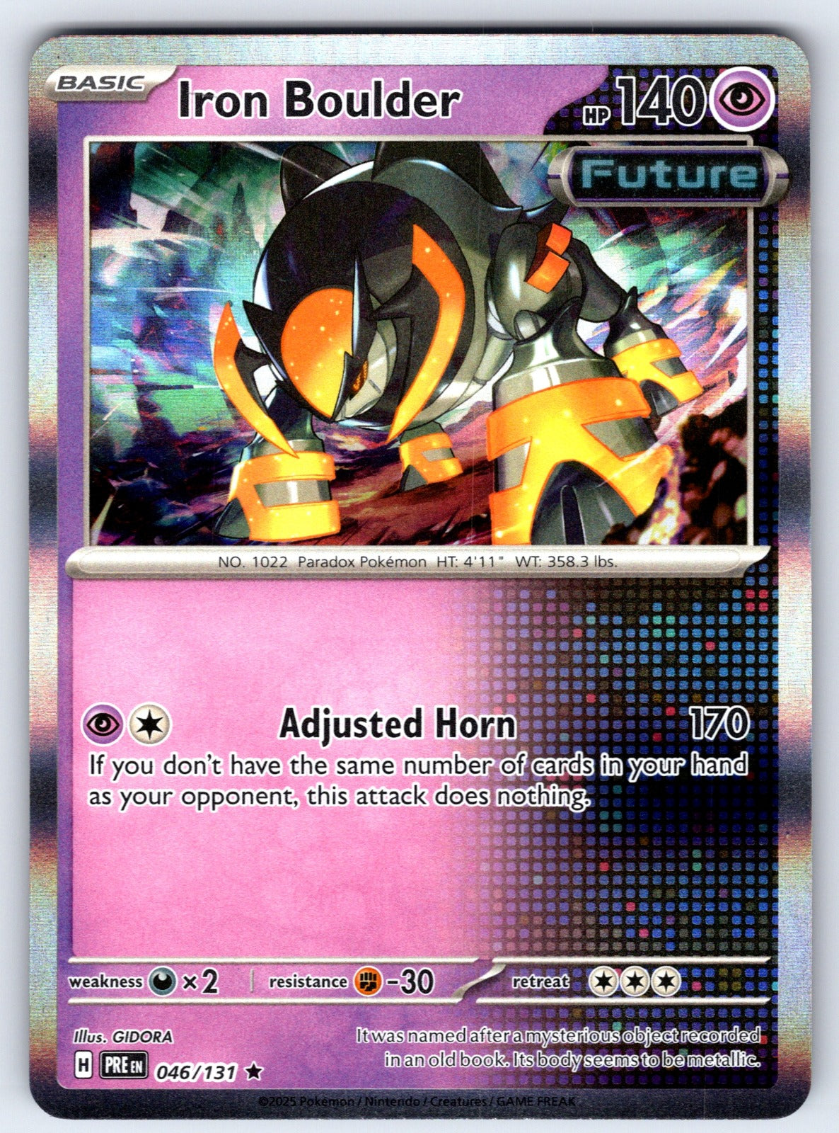 Iron Boulder Holo Rare SV: Prismatic Evolutions 046/131 NM 2025