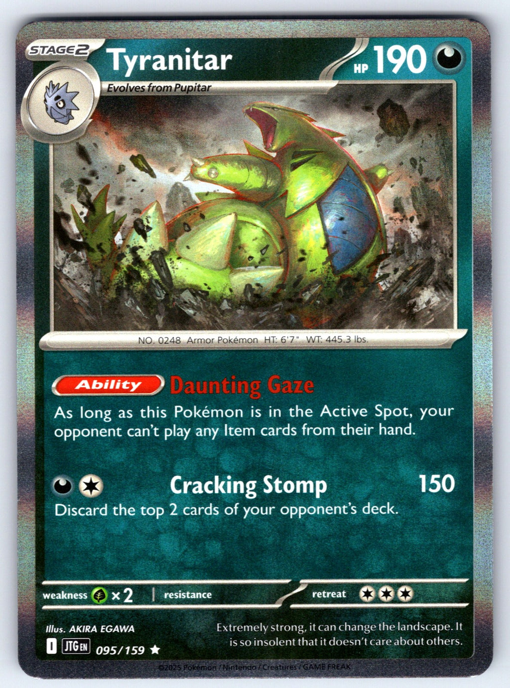 Tyranitar Holo Rare SV09: Journey Together 095/159 NM 2025
