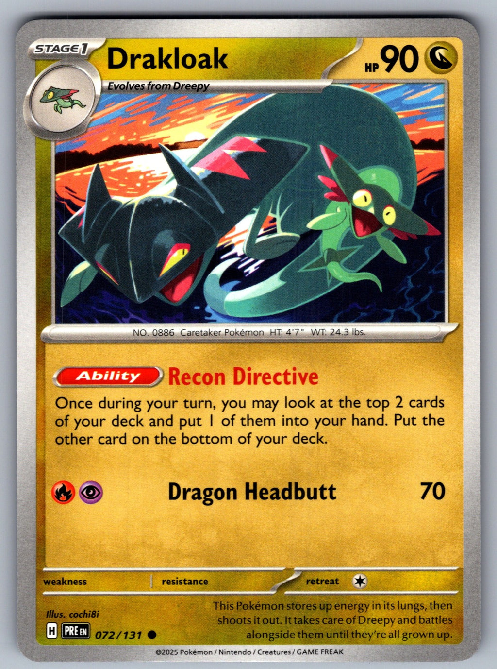 Drakloak Common SV: Prismatic Evolutions 072/131 NM 2025