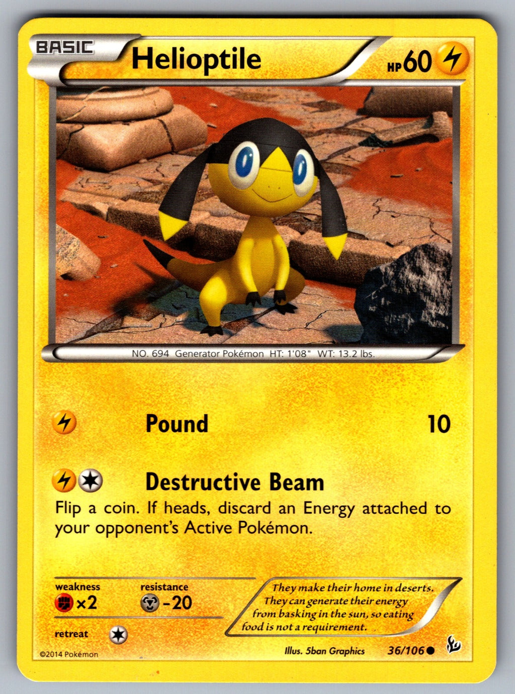 Helioptile Common XY - Flashfire 36/106 LP 2014