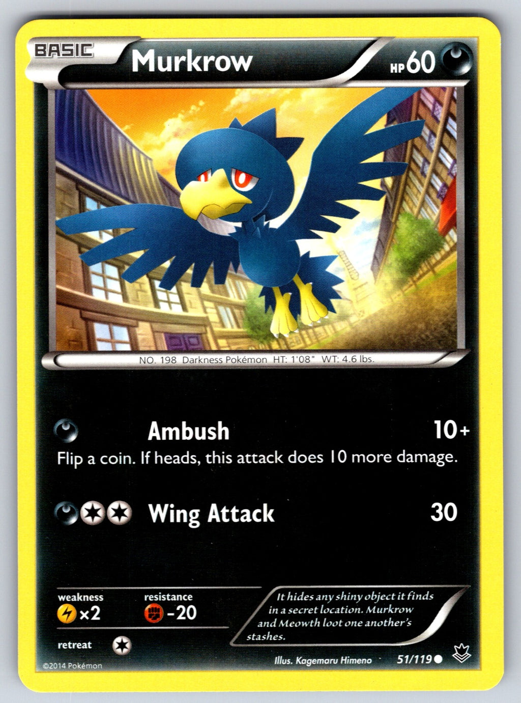 Murkrow Common XY - Phantom Forces 51/119 LP 2014