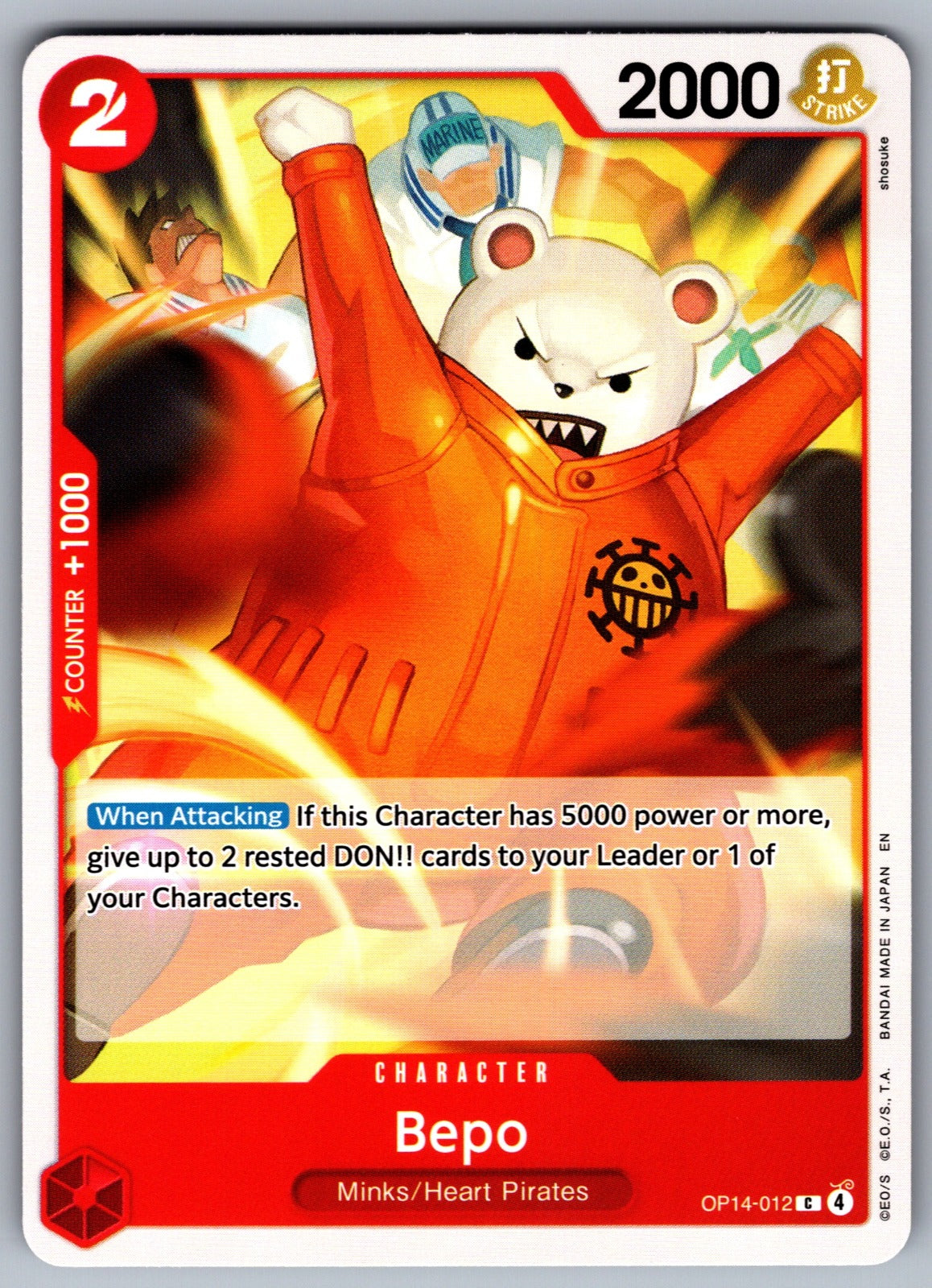 Bepo C The Azure Sea's Seven OP14-012 NM 2026