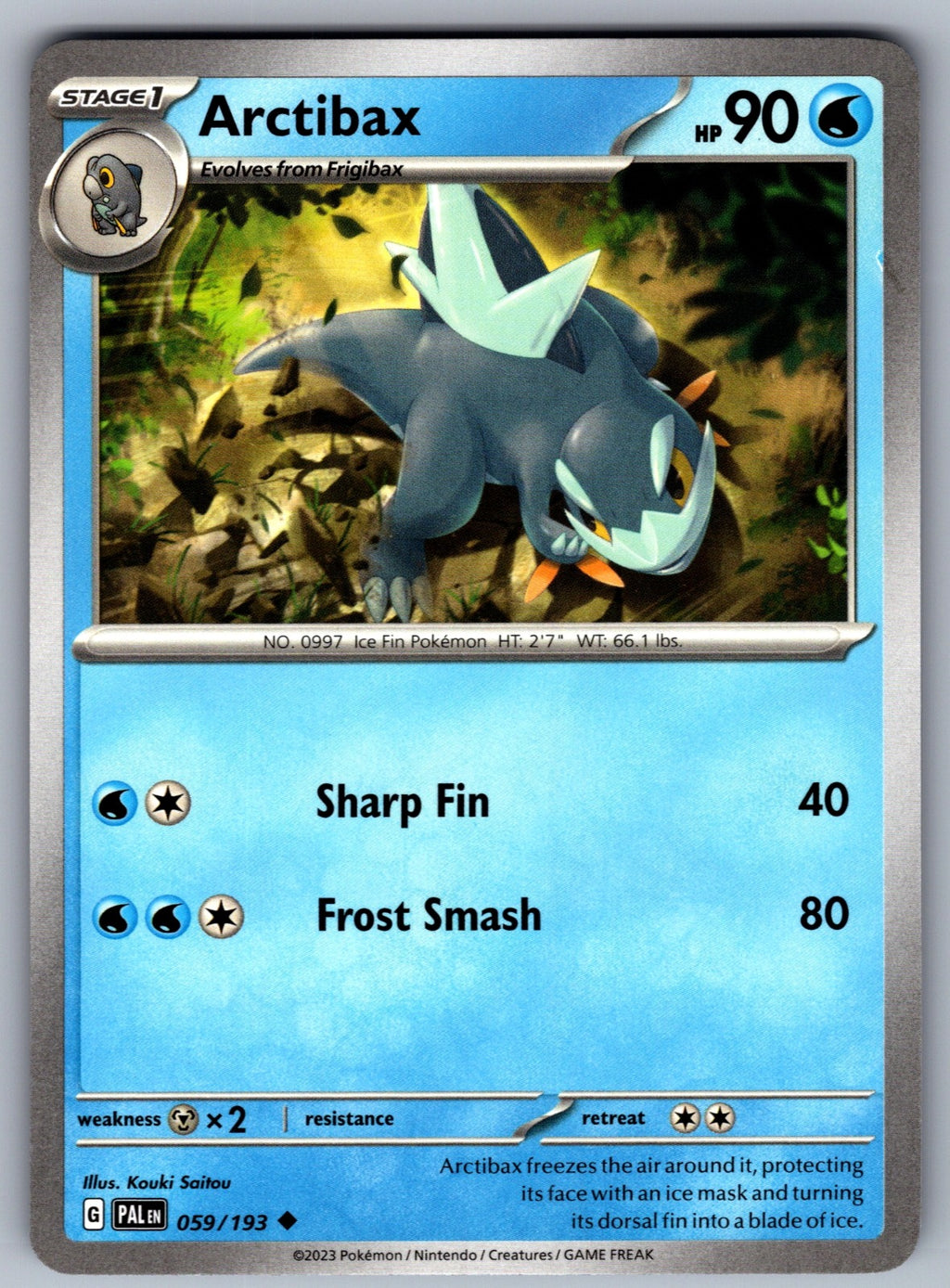Arctibax Uncommon SV02: Paldea Evolved 059/193 NM 2023