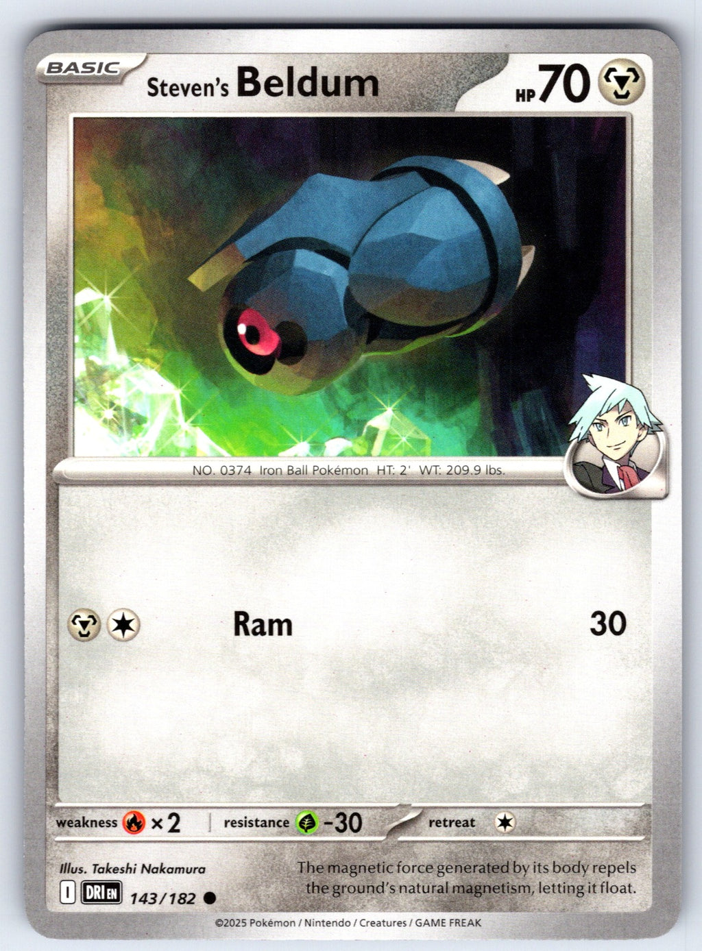 Steven's Beldum Common SV10: Destined Rivals 143/182 NM 2025