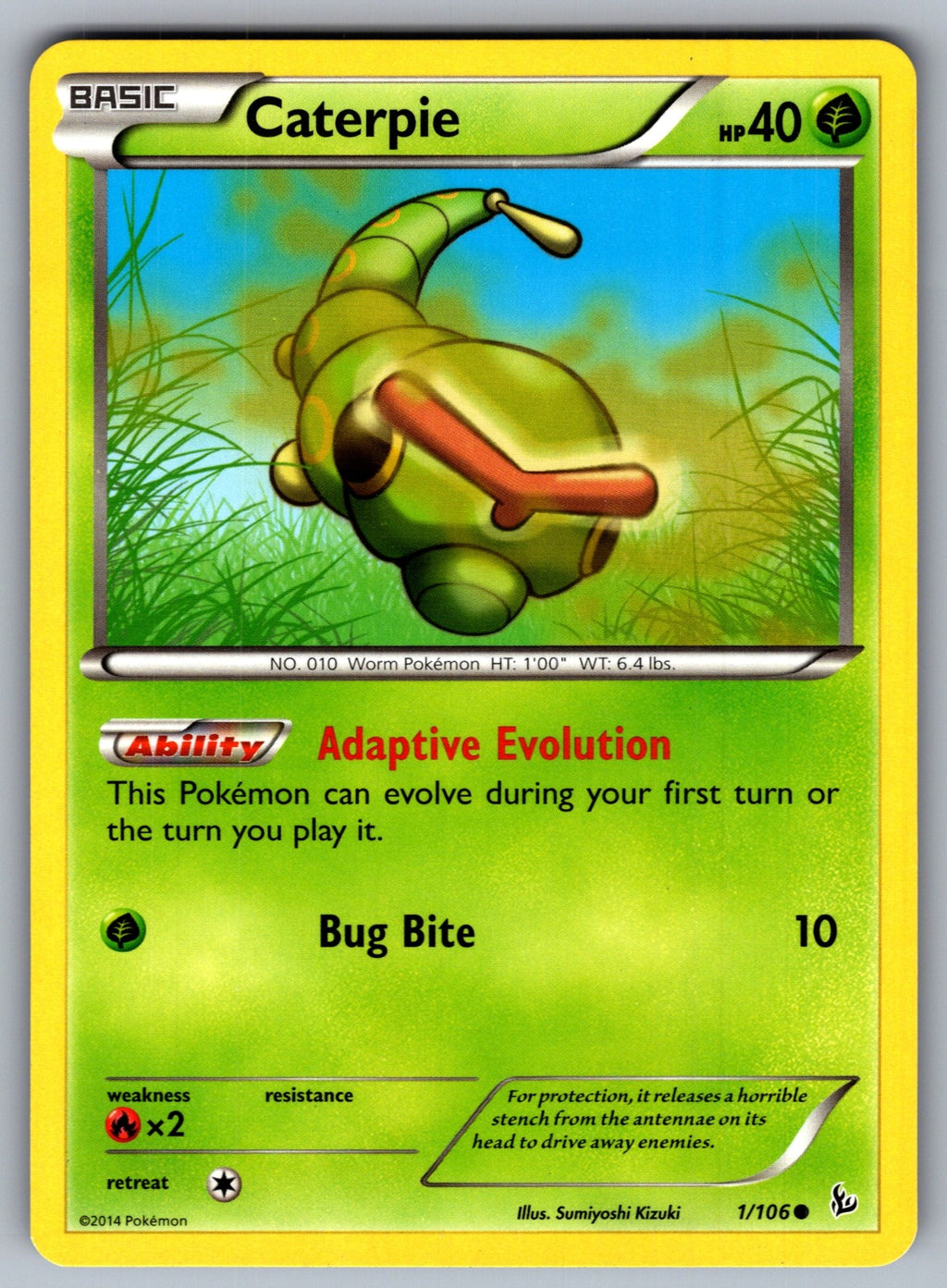 Caterpie Common XY - Flashfire 1/106 LP 2014