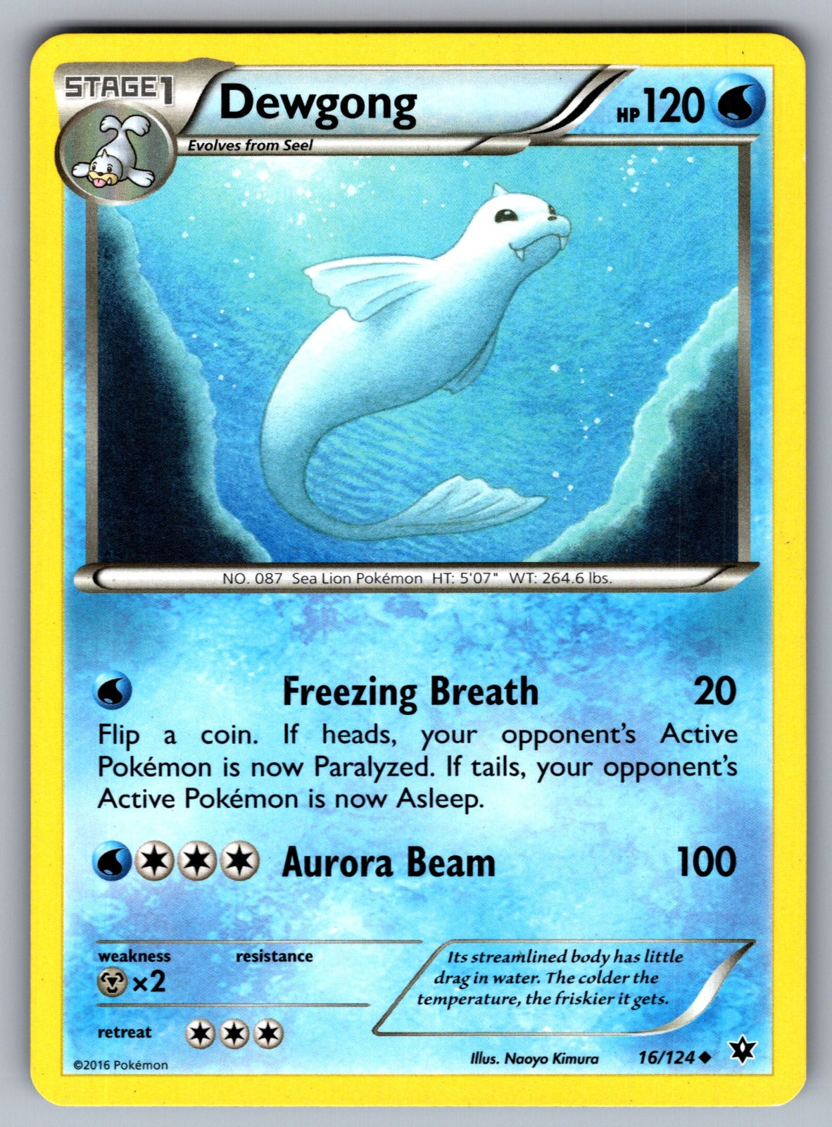 Dewgong Uncommon XY - Fates Collide 16/124 LP 2016