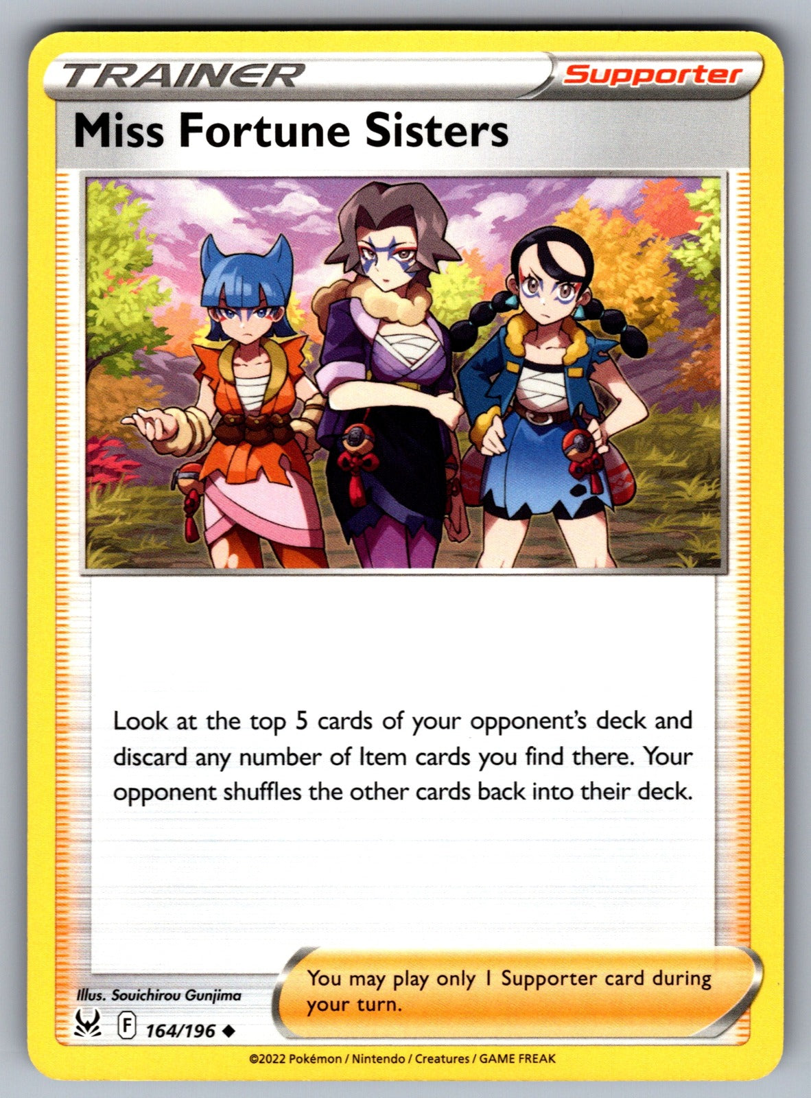 Miss Fortune Sisters Uncommon SWSH11: Lost Origin 164/196 NM 2022
