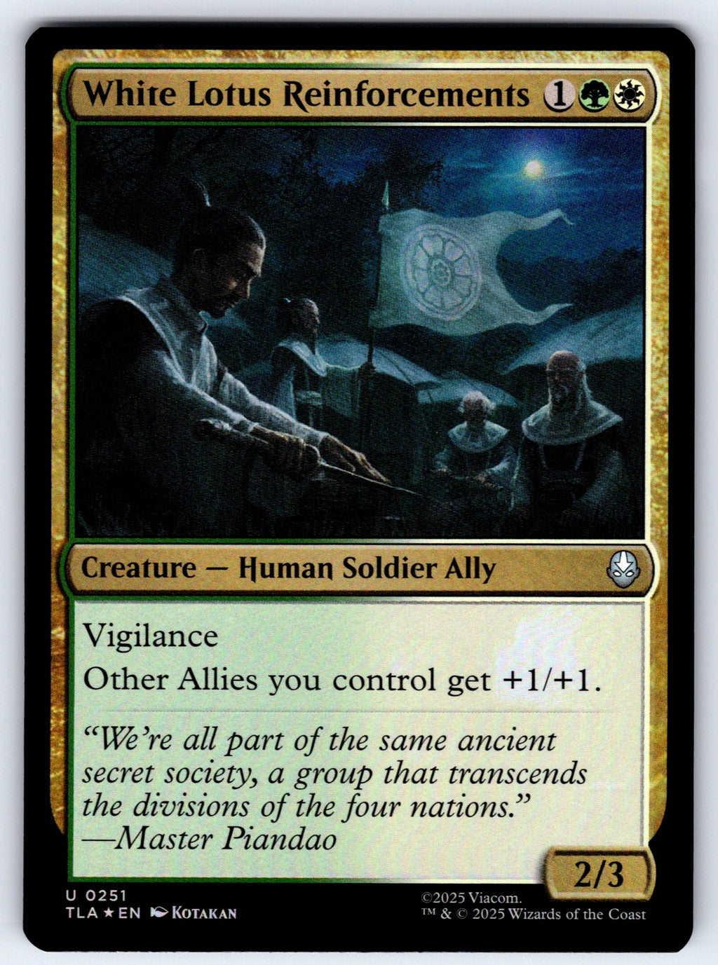 White Lotus Reinforcements Foil U Avatar: The Last Airbender 251 NM 2025